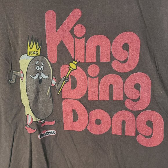 Hostess King Ding Dong Brown Medium T-Shirt Y2K Junk Food/Twinkies Retro - Picture 2 of 4